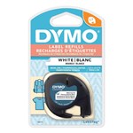 Dymo Tape Letratag Ironon 12mm X 2m Black On White