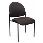 Ys11B Visitor Fabric Stacking Chair No Arms Black