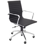 Rapid Pu605M Mid Back Chair Pu Black