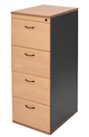 Rapid Filing Cabinet 4 Drawer Lockable BeechIronstone