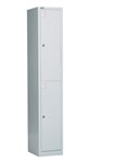 Rapid Go Locker 2 Tier 1830X305X455 Assembled Silver Grey