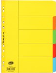 Dividers Manilla 5 Tab Assorted Colours Bantex 6045