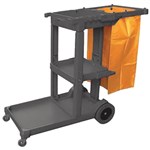 Cleanlink Janitors Trolley 12014 3 Tier 1135X51X98cm Grey
