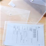 Stat File Bag A4 Button Clear