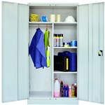 Rapid Wardrobe Metal 1830Hx910Wx450D Silver Grey