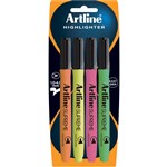 Artline Supreme Highlighter Chisel Assorted Pack 4