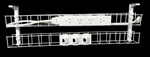 Rapid Cable Management Dual Basket 1550Mm 4Gpo  3 Data White