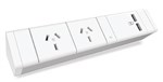 Rapid Power Rail 2 Gpo  2 Usb White