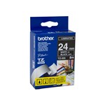 Brother TZe355 Labelling Tape 24mmx8M White On Black