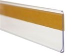 Clear Adhesive Data Strip For Shelves 26mmx900mm Clear FrontBack