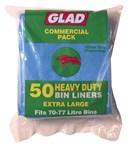 Glad Heavy Duty Garbage Bag Xl 7077 Liters Blue 50