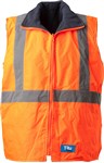 Tru Workware Reversable Hi Vis Vest Tv1915T5 With Reflect Tape OrangeNavy