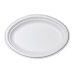 Envirochoice Natural Fibre Oval Plate 260X192X23mm 10X75 White Pk25