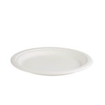 Envirochoice Natural Fibre Round Plate 225X20mm 9 White Pk25