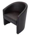 Rapid Tub Reception Chair Single Seat Black Pu