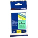 Brother TZe751 Labelling Tape 24mmx8M Black On Green