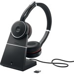 Jabra Headset Evolve 75 With Charging Stand Link 370 Uc Stereo