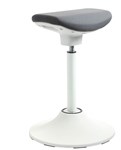 Stool Pergo Vee Gas Lift 3D Pivot White Base Black Fabric 61000