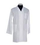 Livingstone Laboratory Coat Press Stud Fastenings White Cotton Latex Free