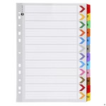Marbig Dividers Manilla A4 112 Tab Reinforced Multi Colour