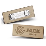 Magnetic Wooden Badge