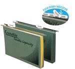 Crystalfile Suspension Files Double Capacity Foolscap Green Pack 50