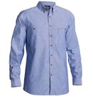 Bisley Shirt LS Cotton Chambray 150gsm Blue B76407