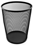 Esselte Waste Bin Mesh Medium Round Black 19L