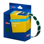 Avery Circle Dispenser Labels Removable 14mm Diameter Pk 1050 Green