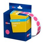 Avery Circle Dispenser Labels Removable 14mm Diameter Pk 1050 Pink