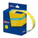 Avery Circle Dispenser Labels Removable 14mm Diameter Pk 1050 Yellow