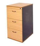 Rapid Filing Cabinet 3 Drawer Lockable Beech  Ironstone