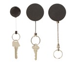 Rexel Retractable Key Holder Mini Nylon Cord Black