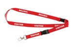 Rexel PrePrinted Visitor Lanyard Red Pack 5