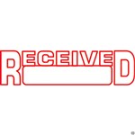 Shiny Stamp Received Date Red