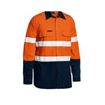 Bisley Shirt LS TenCate Tecasafe 160gsm PPE1 Vent Tape OrangeNavy BS8237T