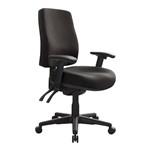 Chair Roma High Back Task Chair Black Fabric Nylon Base Arms