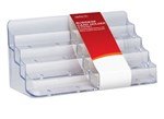 Deflecto Business Card Holder 70801 4 Tier 8 Compartments Clear
