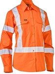 Shirt Womens Taped X Back Lightweight HiVis Orange