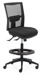 Team Air Draft Chair Comfort Duo Seat Black Steel Footring