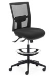 Team Air Draft Chair Comfort Duo Seat Chrome Draft House Black