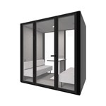 B Quiet 24 Person Meeting Pod 2200Hx2200Wx1200D Black