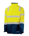 Jacket FR PPE3 Segmented Tape Zip Off Sleeves Hi Vis YellowNavy