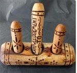 Ocher Bee Acknowledgement To Country Message Stick  Clapstick Set