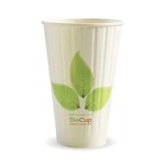 Biopak Cup Double Wall Leaf 16oz Ctn 600