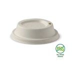 Biopak 90mm Large White Plant Fibre BioCup Lid Box 1000