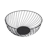Fruit Bowl Wire Iron Black 120 X 270mm