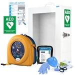 HeartSine 360P Defibrillator AED with CabinetPrep KitWall Sign  CPR Chart Package