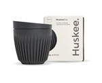 Reusable Huskee Cup And Lid 6oz Charcoal Box12 HC06LC12E