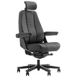 Corsa Chair Black Leather 200KG With Arms  Headrest